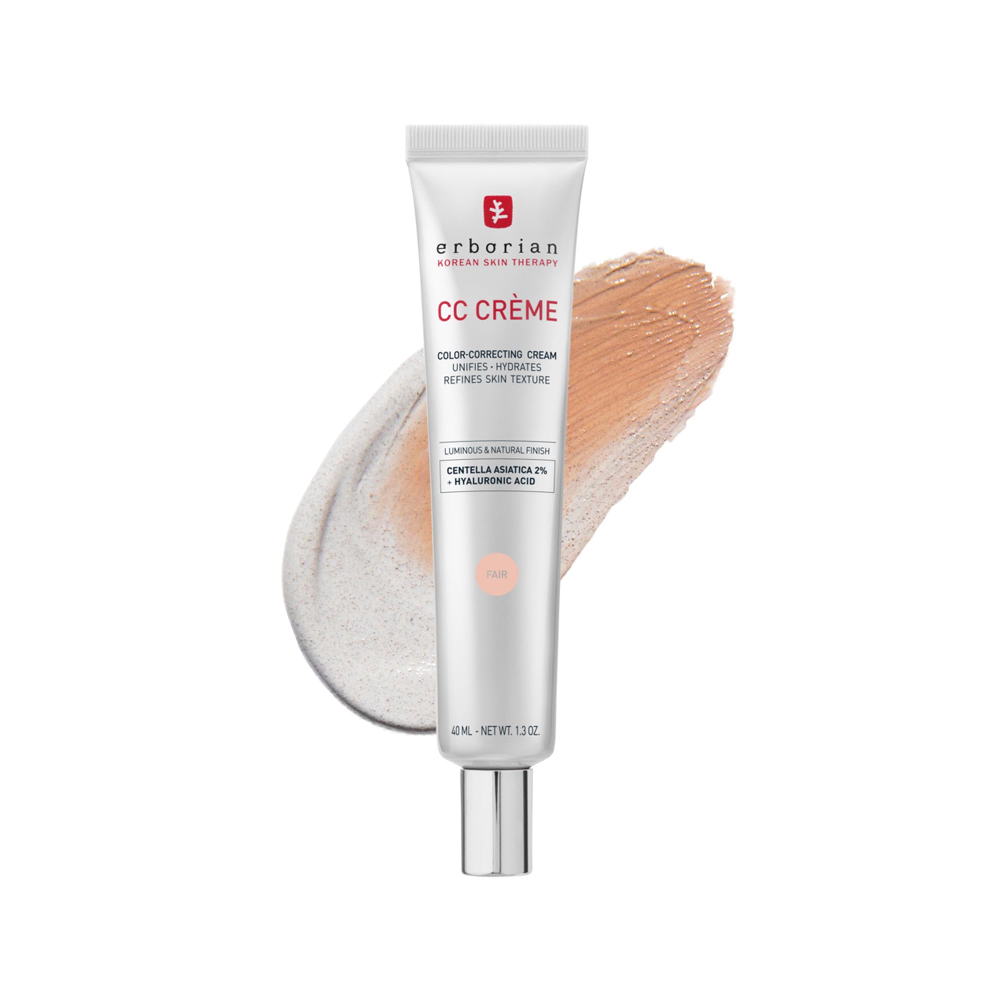 Erborian CC Cream, Color Correcting Korean Skincare, Fair, 1.3 Fl Oz