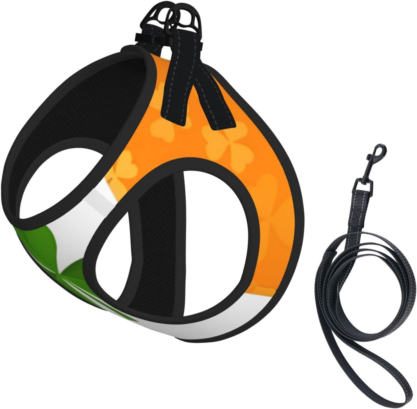 Irish Flag Pet Vest Small Size Dog Harness and Leash Set, Reflective & Breathable for Puppy Training Without Accessories Small