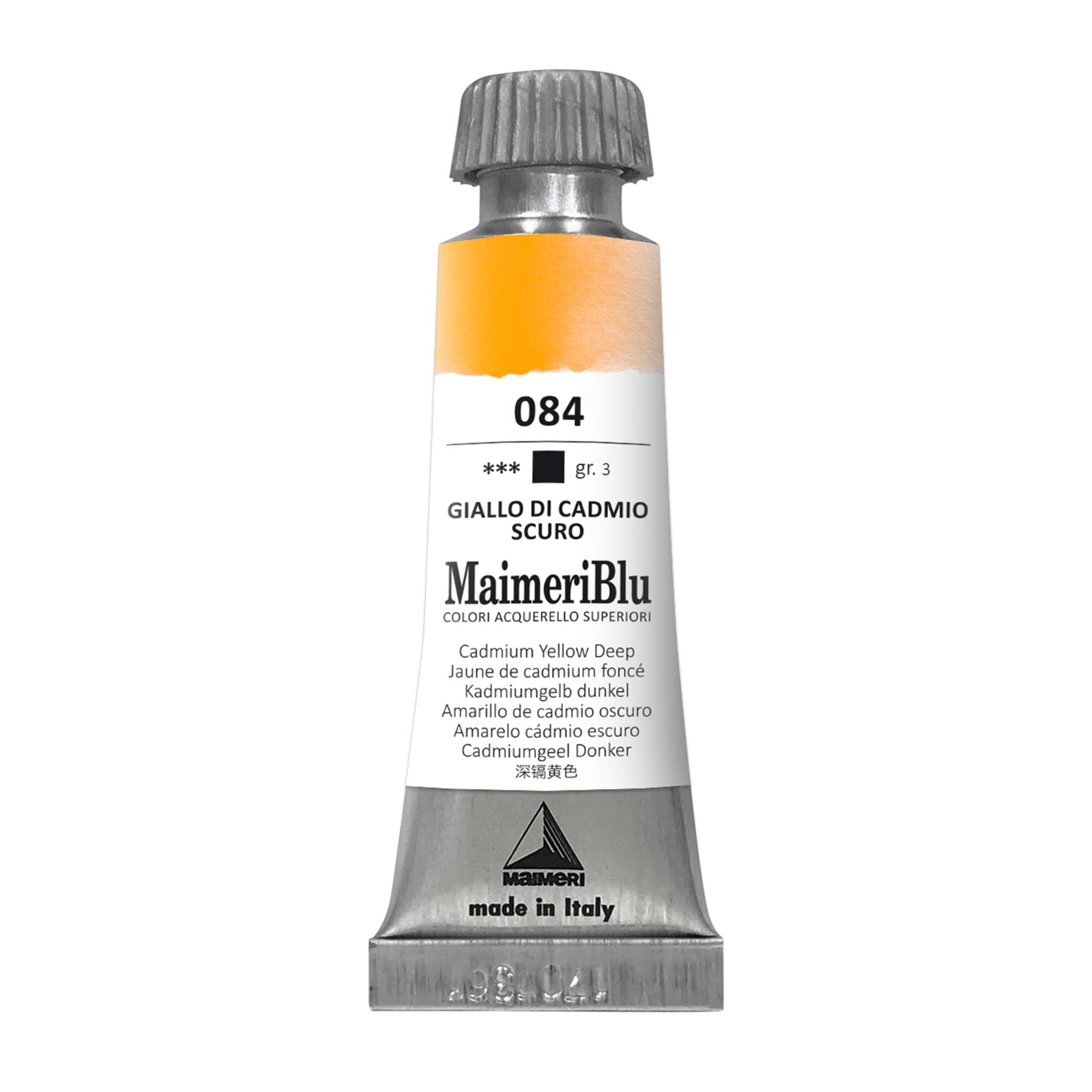 Aquarelle Maimeri BLU jaune cadmium foncé tube de 12 ml de qualité supérieure