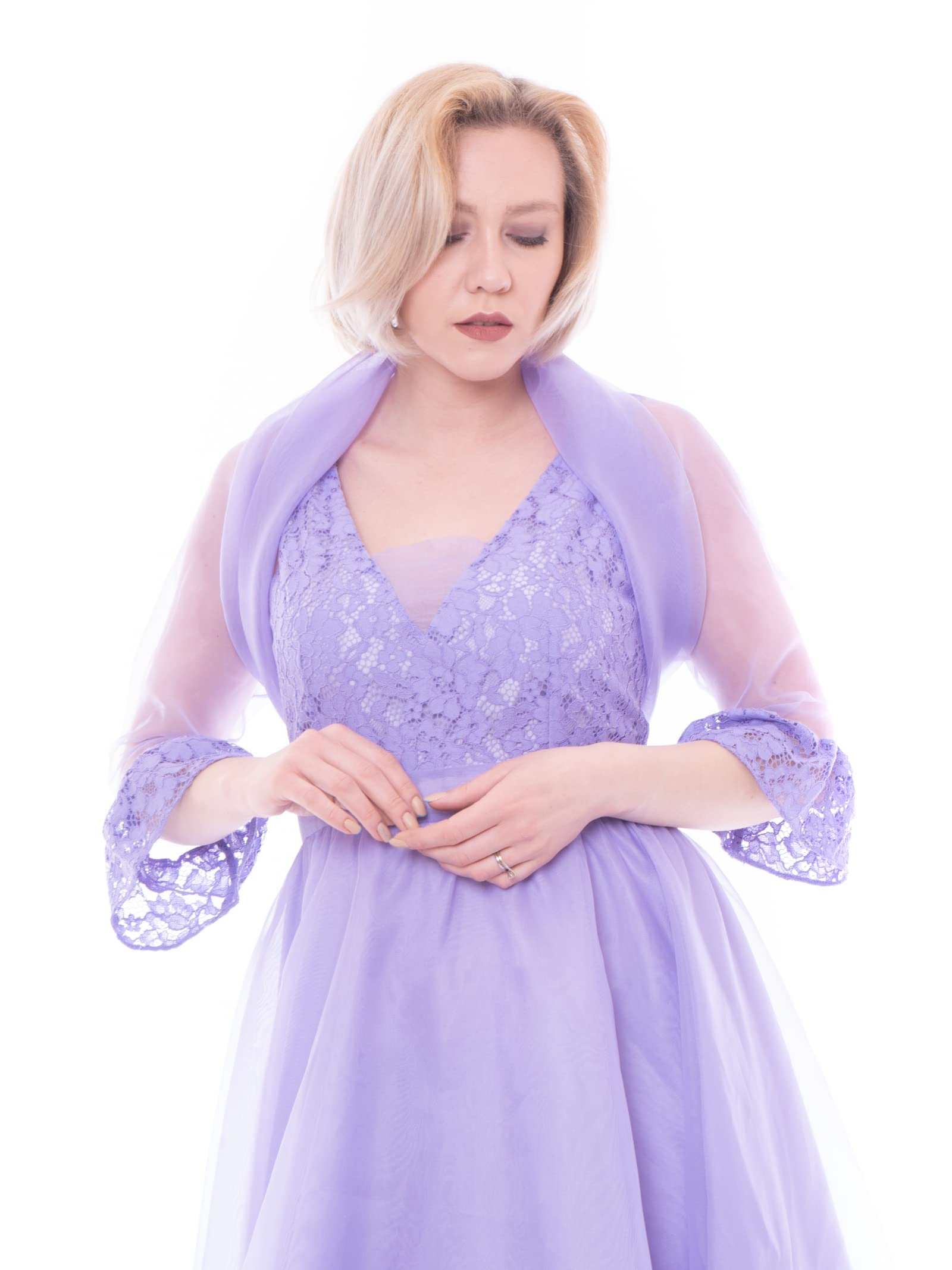 EMME MARELLA ABITO VESTITO CERIMONIA DONNA PICADOR VIOLA ORIGINALE PE 2022