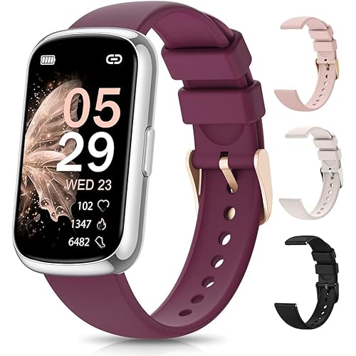 Fitness Tracker Watch, Smart Watches for Women/Men with Sport Activity Tracker, Fitness Watch with Heart Rate, Blood Oxygen Monitor and Sleep Tracker, IP68 Android Smart Watch with 4 Straps, Gift