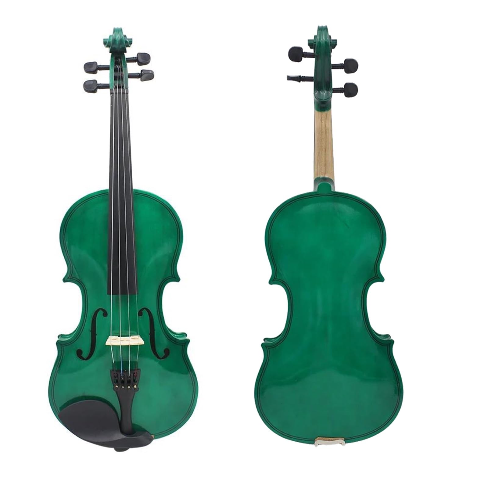 Violino Professionista 4/4 Principianti Verde Con Set Di Accessori Case/Bow/Bridges/Tuner/Mute/Strings(Violin)