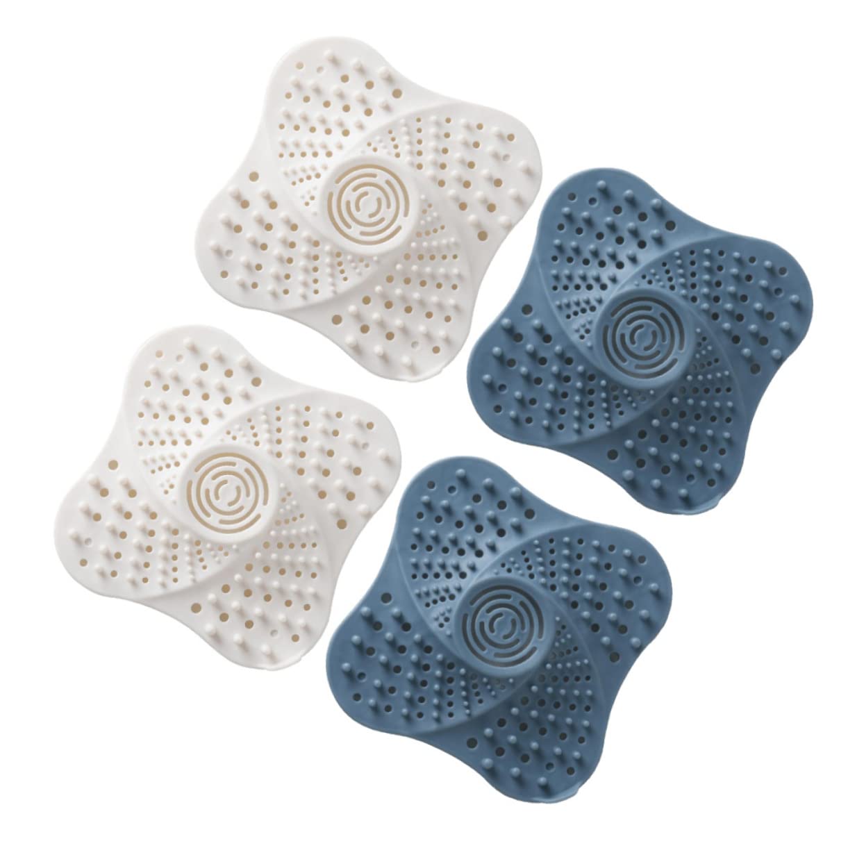 Filtre d'évier en silicone et crépine de vidange pour cuisine et bain (4 pièces)