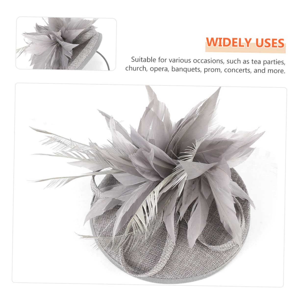 SOIMISS 4piezas Sombrero Fascinador Elegante Pluma Para Mujeres Para Fiestas De Té y Cócteles Accesorio De Moda Para Eventos Formales y Bodas