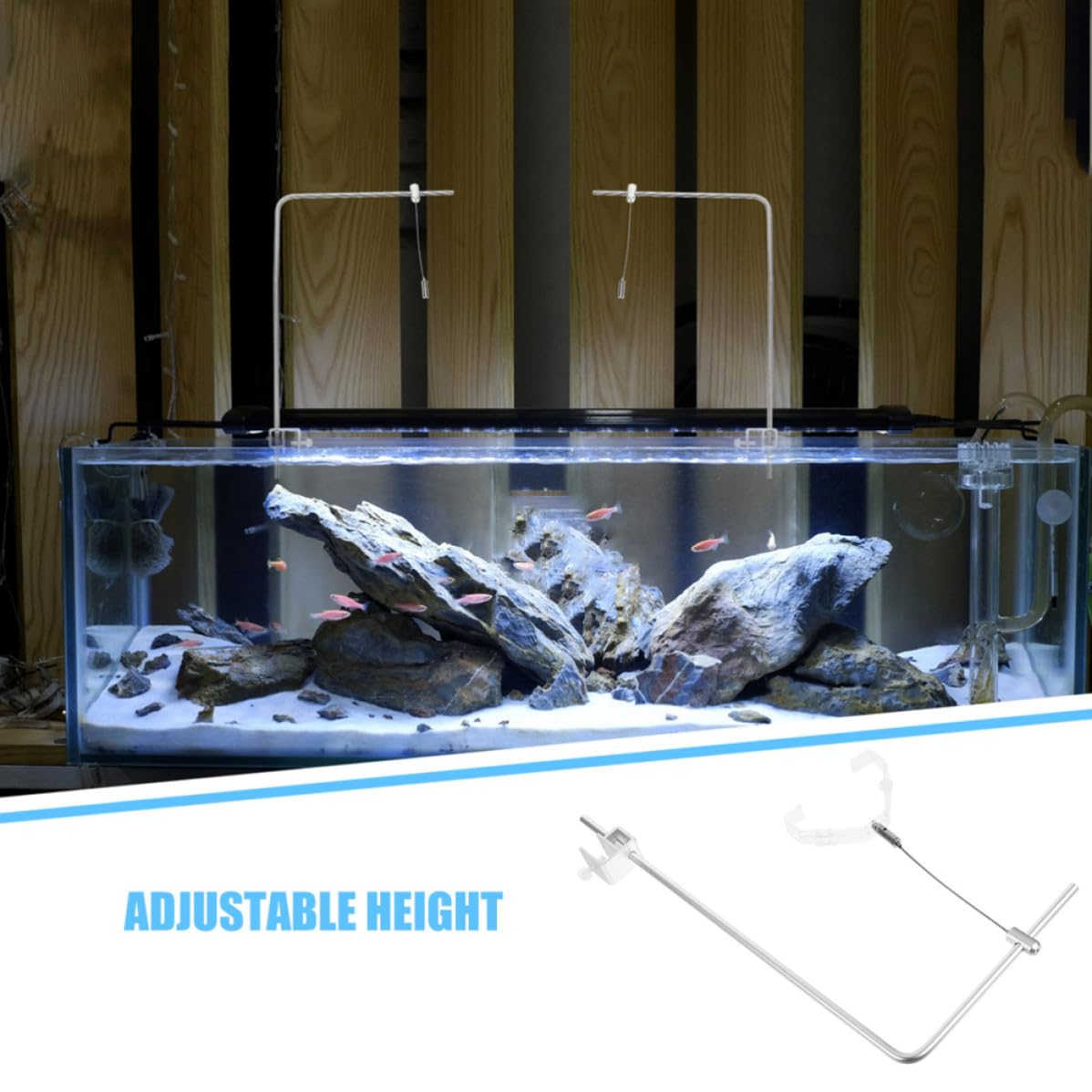 4 Stück Aquarienlampenhalter Verstellbar aus Aluminiumlegierung