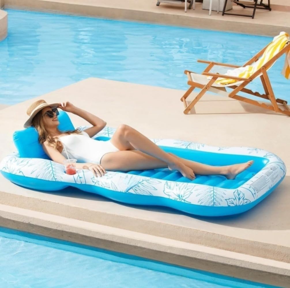 大人用 浮き輪ベッド 水上空気海遊び大型 230×150cm 2人使用可能 アウトドア水泳装備 【WARMOUNTS】 強い浮力 水