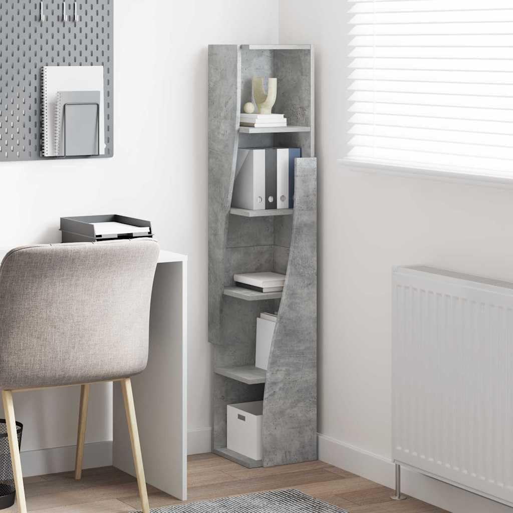 Genérico Armario de Esquina Gris Concreto 27,5x27x140cm,Mobiliario,Armarios y Almacenamiento,Taquillas y armarios de Almacenamiento,Gris,889868
