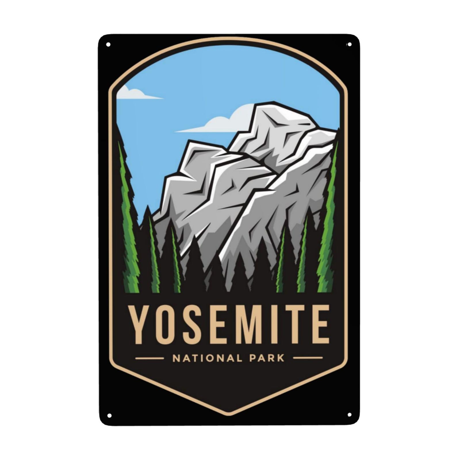 Yosemite National Park Tin Signs Retro Metal Wall National Park Decor For Vintage Man Cave Garden Farmhouse Poster Retro 8x12 Inch