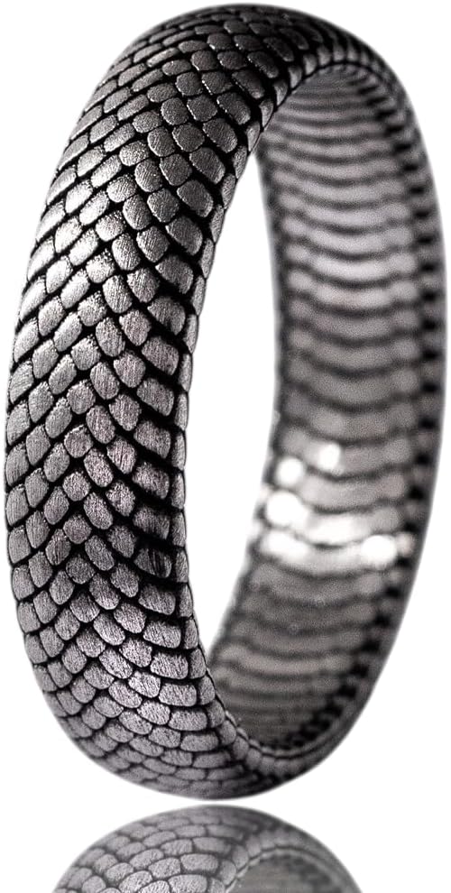 Snake Ring for Men 925 Sterling Silver – Gothic Vintage Oxidized Band, Comfort Fit, Unique Mens Jewelry, Gift for Him, Statement Ring Gothic