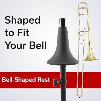 Hamilton KB952 Trombone Stand, Stable Tripod Base, Spring-Cushioned Bell Cup, Built for Daily Use, Folds for Travel