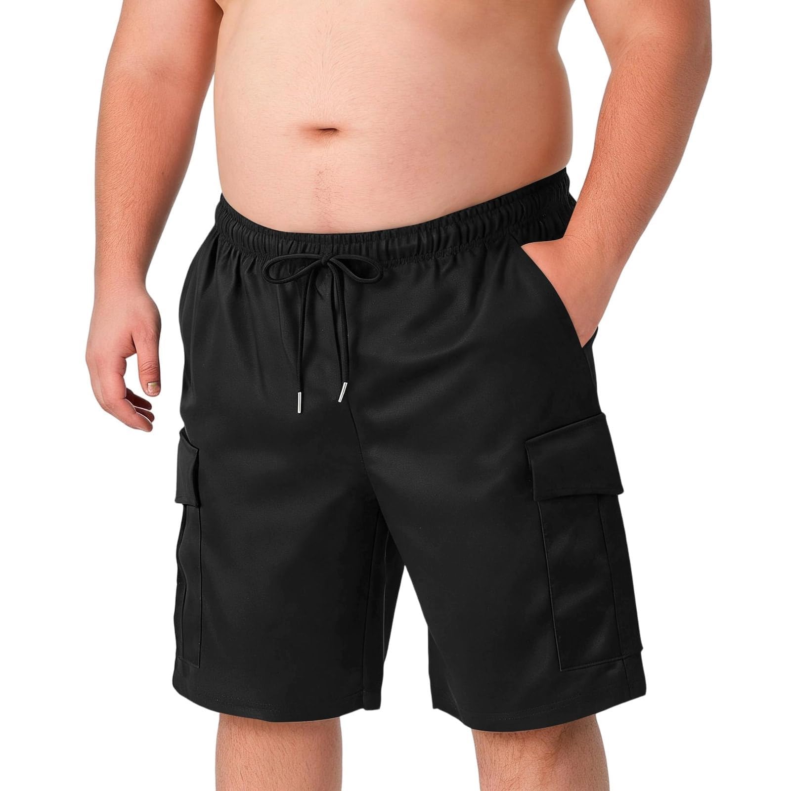 Pantaloncini cargo da uomo, lunghezza al ginocchio, leggeri, comodi