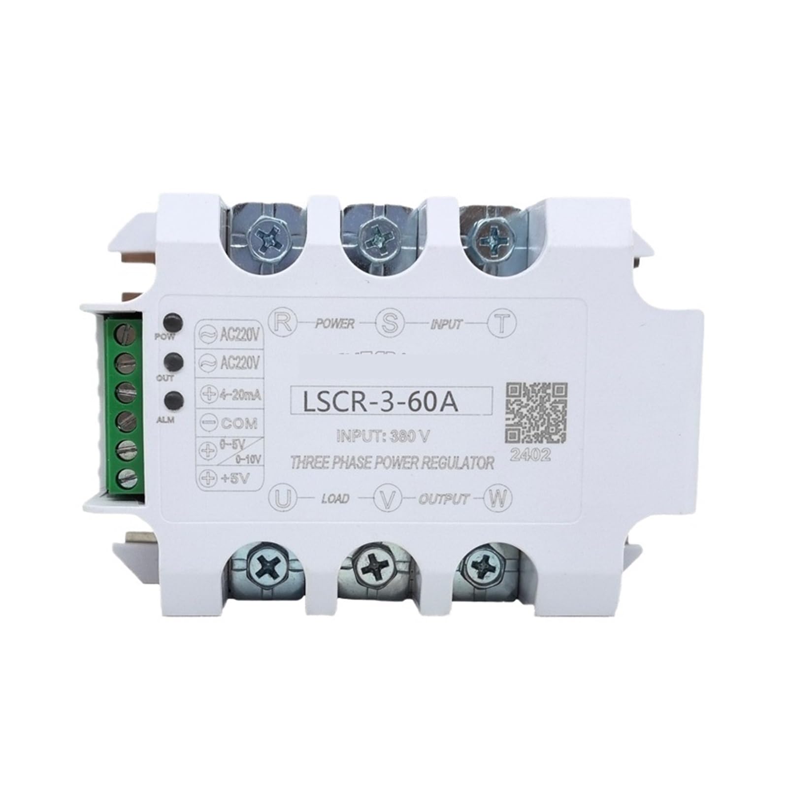 ZVQYSGIW 60A Three Phase AC Voltage Regulating Module Power Regulator Thyristor 380V Solid State Relay Dimming Potentiometer Control