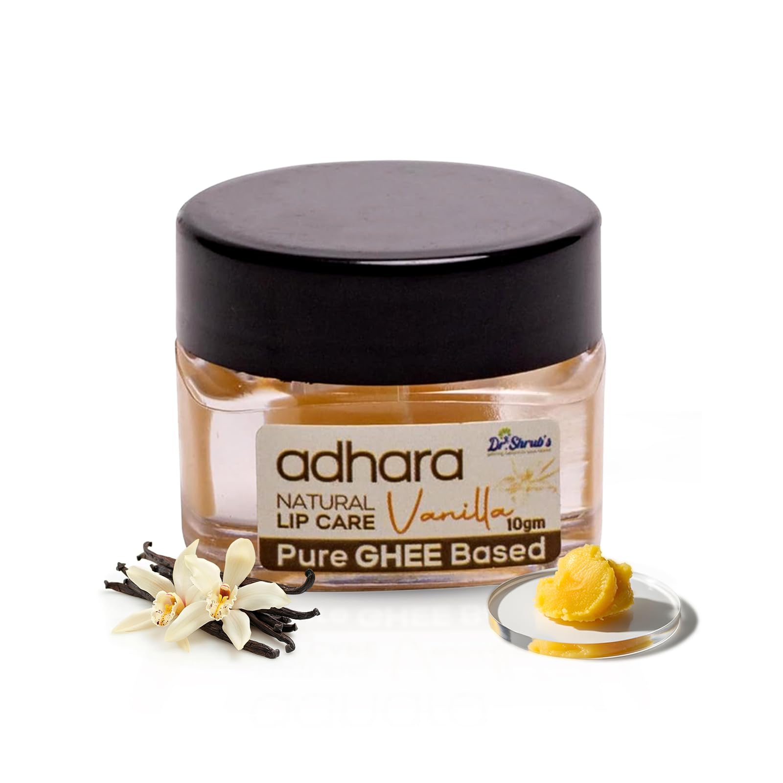 Dr.Shrub's Adhara- Natural Lip Care (Vanilla) l Pure Ghee lipbalm, Natural lipbalm, Vanilla I Relieves from dry, chapped lips I For Natural Pink lips l Men & Women l 10 gm-image-7