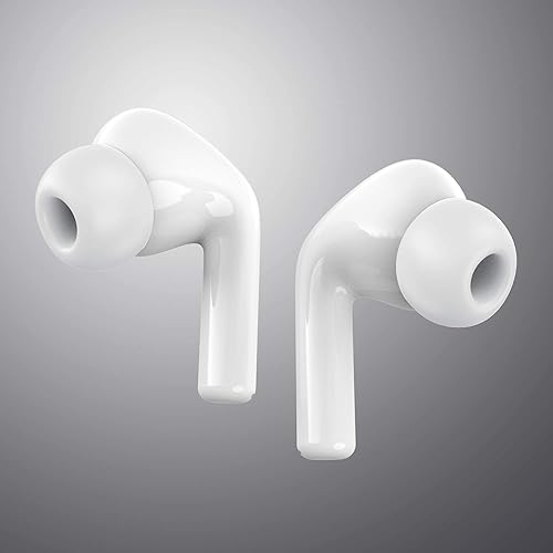 Miniatura 2 de Funda de silicona antideslizante para auriculares compatible con AirPods Pro 2019, 2 pares (blanco, M)