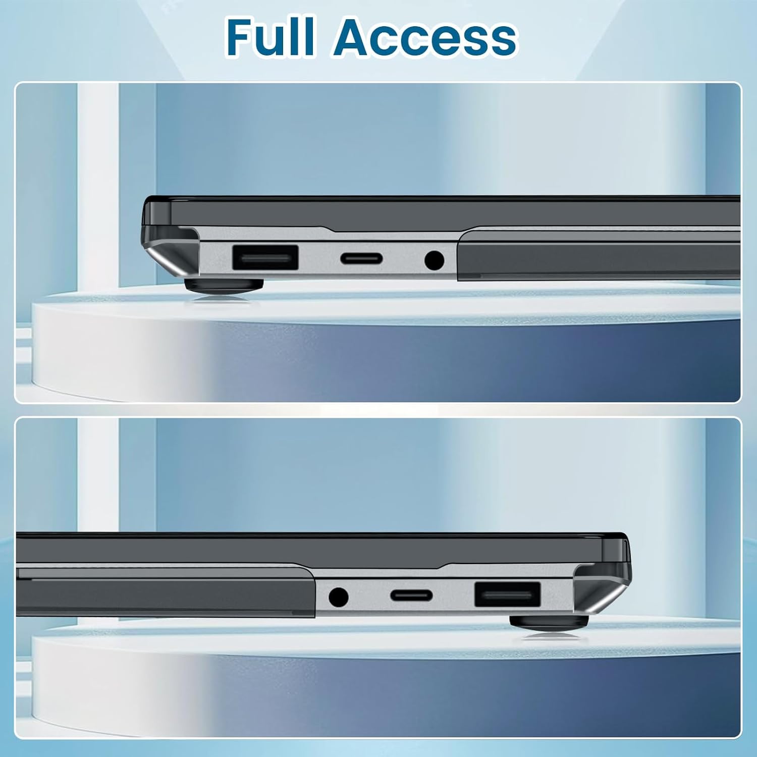 Slim Case for 13.5" Microsoft Surface Laptop 3/4/5 2022 2021 2019 Release with Metal Keyboard (Model: 1951/1868), PC Hard Shell Cover with Shockproof Protective Snap,Frosted Black - Image 4