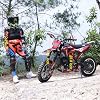 X-PRO Hawk Mini Dirt Bike, 40CC Gas Power 4-Stroke Dirt Bike, Pull Start, 10 Wheels! (Black, New Decals), DB-Z010