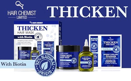 Hair Chemist Thicken Hair Mask With Biotin 3-Pc Hair Care Box Set #TOP1