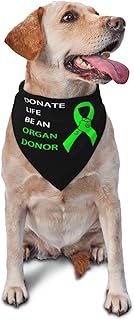 Donate Life Be an Organ Donor Triangle Dog Bandana Scarf Accessories for Pet Bibs