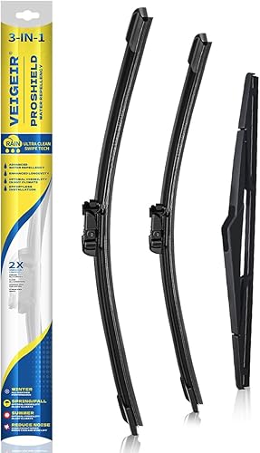 Vista 53 de Paquete de 3 limpiaparabrisas compatibles con Toyota RAV4 2019-2022, limpiaparabrisas delantero y trasero, juego de cuchillas de repuesto para mi