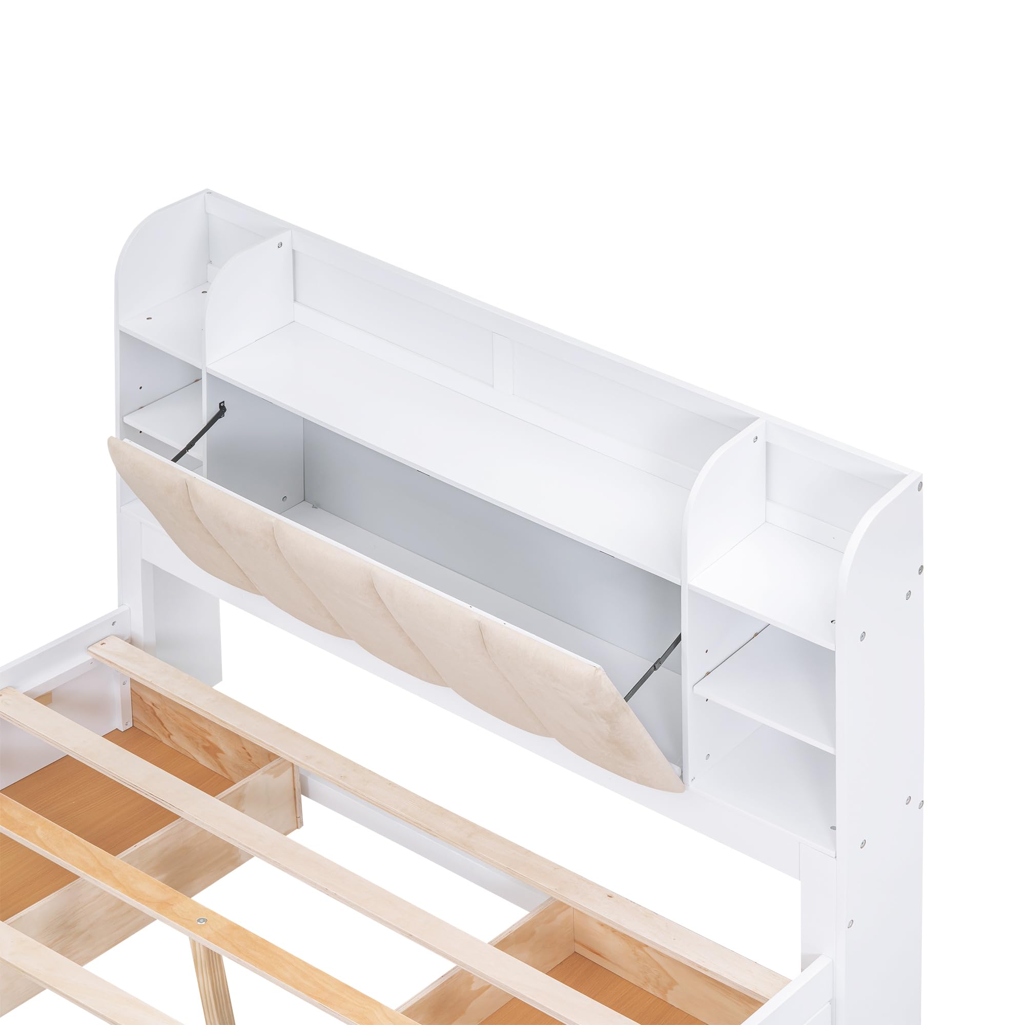 Merax Queen Size Platform Bed, Wood Queen Bed Frame with Storage ...