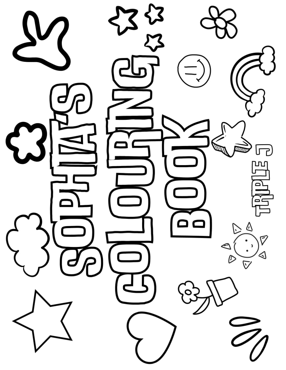 Sophia's Colouring Book: Personalised with Your Name on Every Page