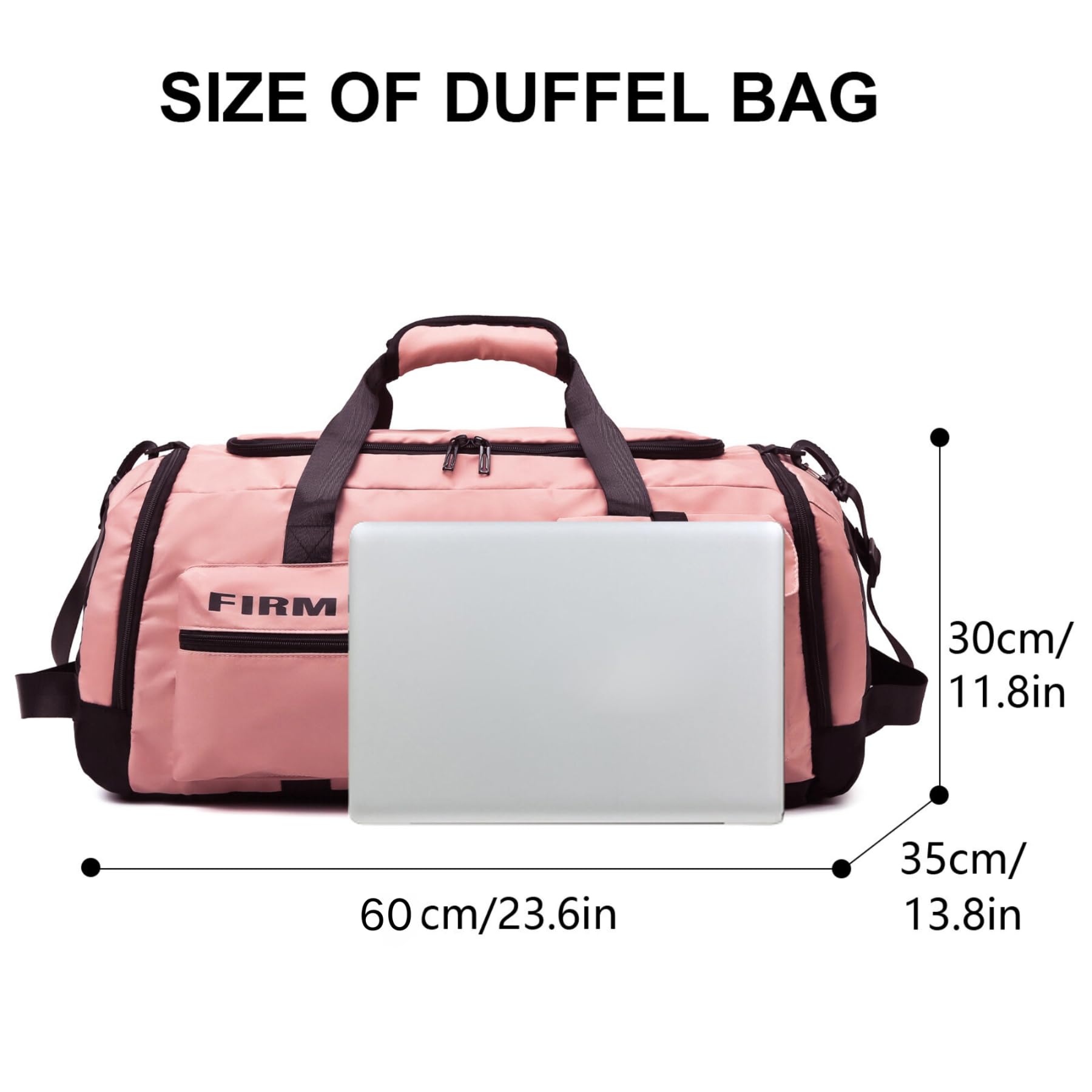 Suweir Torba podróżna, duża, dla kobiet i mężczyzn, 65 l, torba sportowa z kieszenią na buty i kieszenią na mokre suszenie, duża pojemność, torba podróżna, torba do pływania, na podróż, do uprawiania