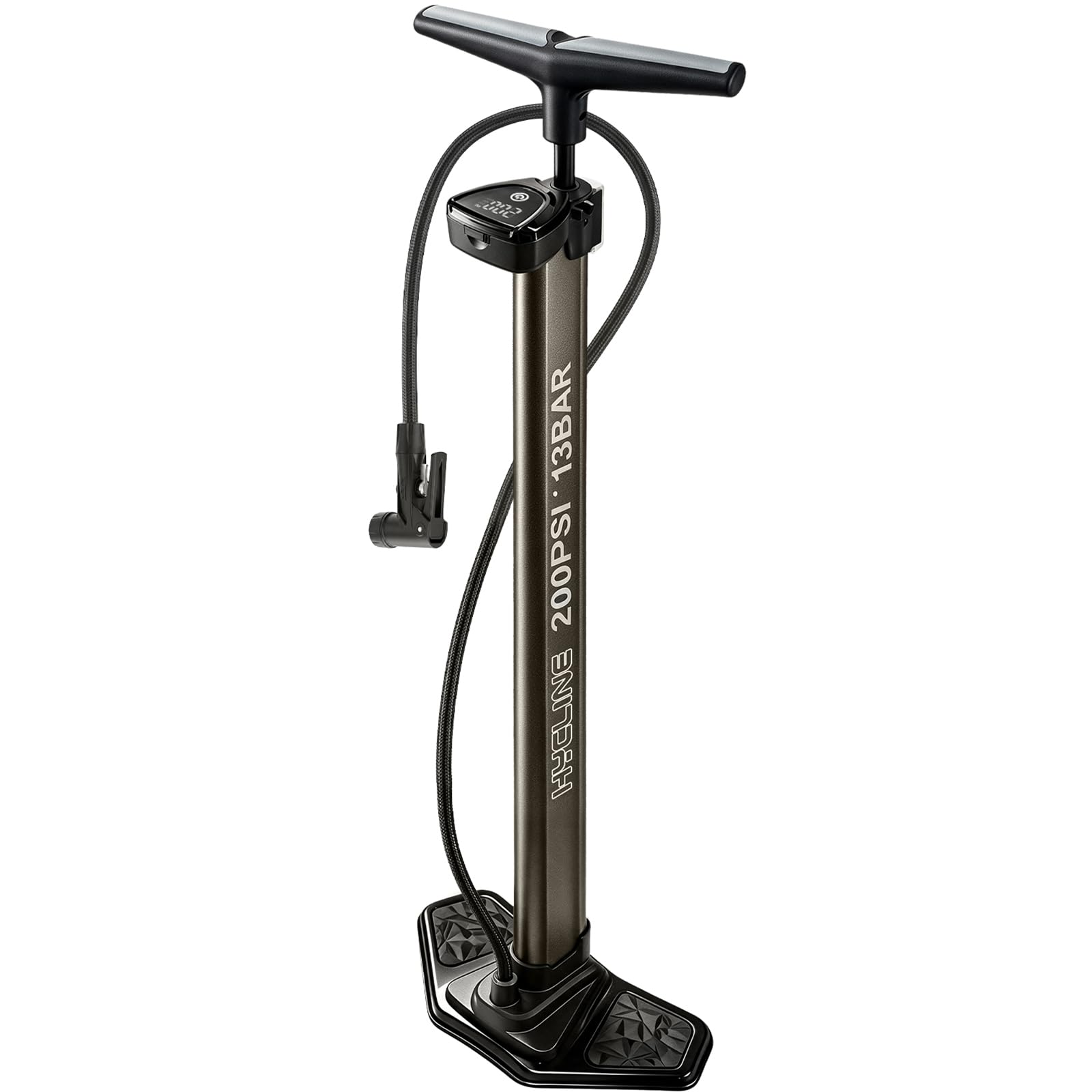 Tubeless Booster Bike Floor Pump: 200 PSI Digital Pump Air Tank | Bicycle Tire Pump | Pre…
