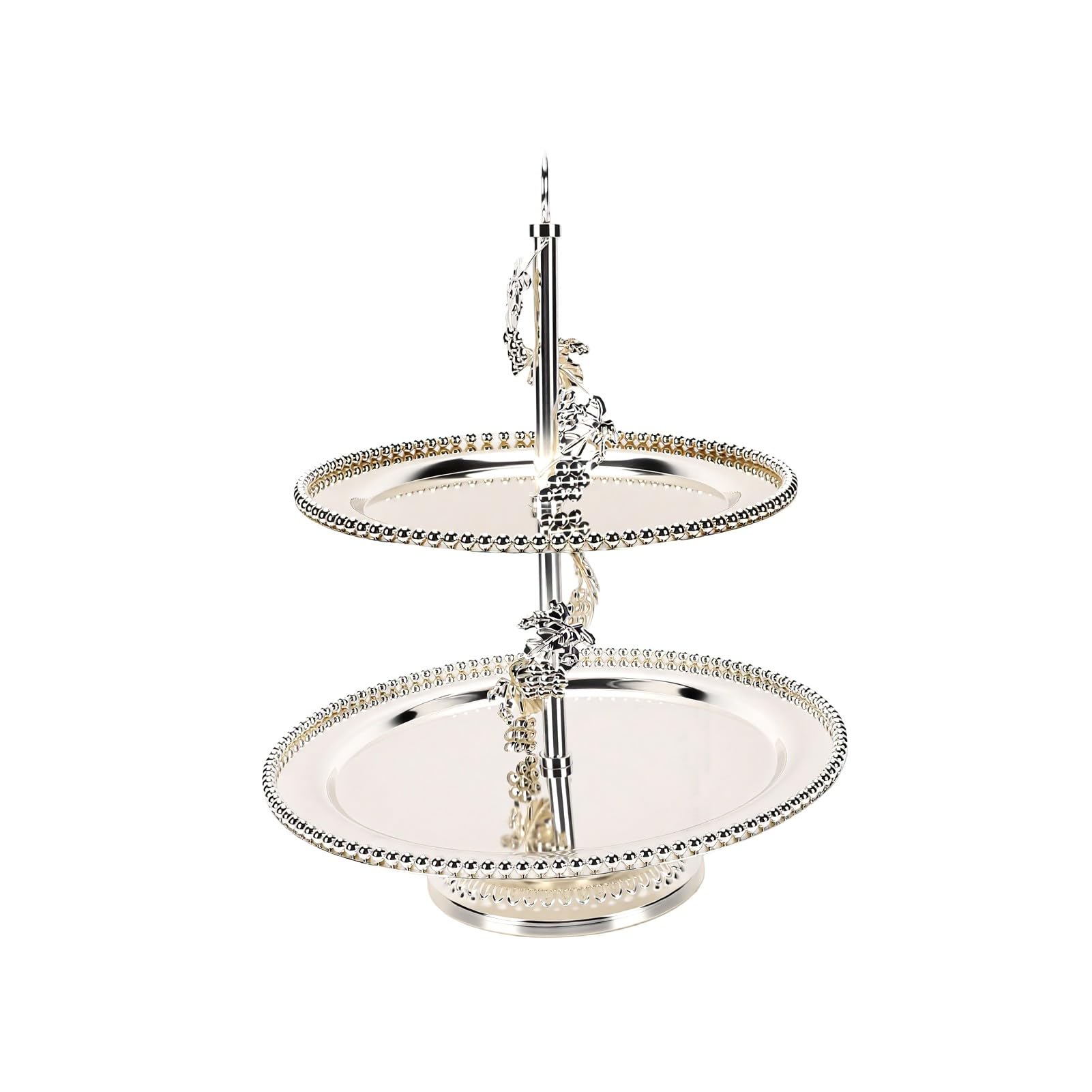 Soporte de Metal para Magdalenas, Bandeja de Exhibición de | Marco de Acero Inoxidable y Hierro, 12,4 Pulgadas de Diámetro, para Fiesta de té o Decoración de Cumpleaños