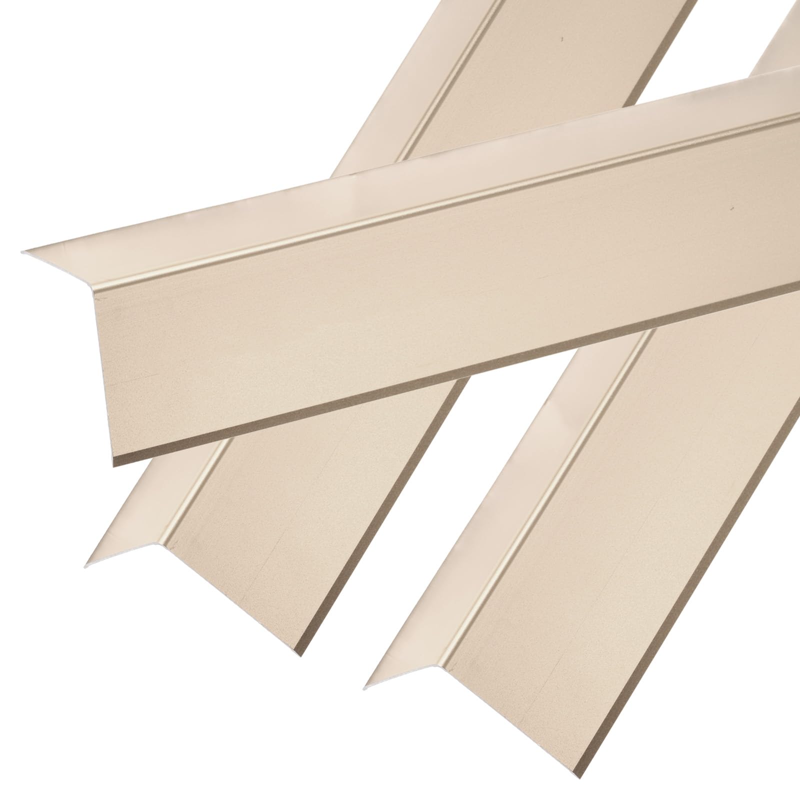 Protection d'angle en aluminium en L pour mur et carrelage violet doré x3