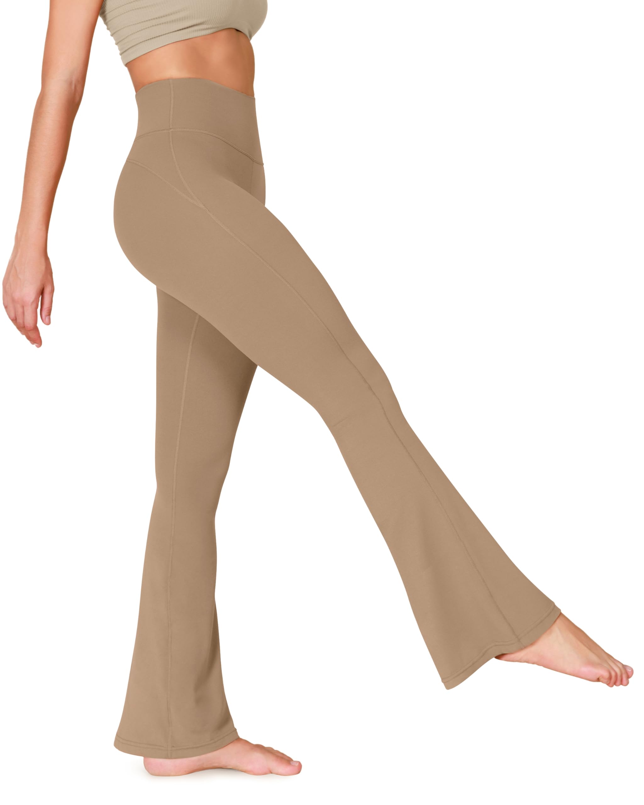 ODODOSCloud Feeling Flared Yoga Pants with Back Pocket for Women, High Waist Casual Bootleg Lounge Pants, 30"/32" Inseam