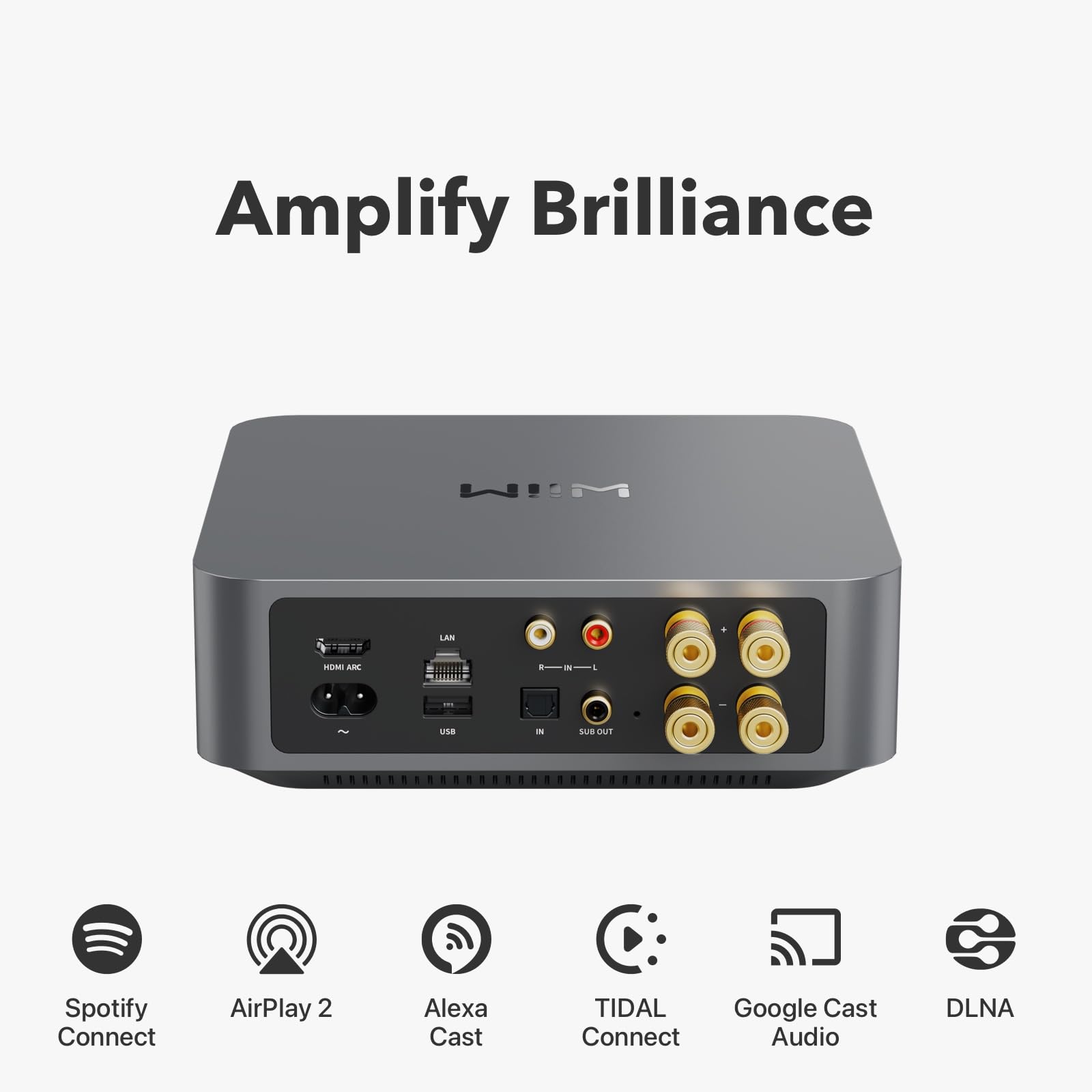 WiiM Amp: Multiroom Streaming Amplifier | Compatible with AirPlay 