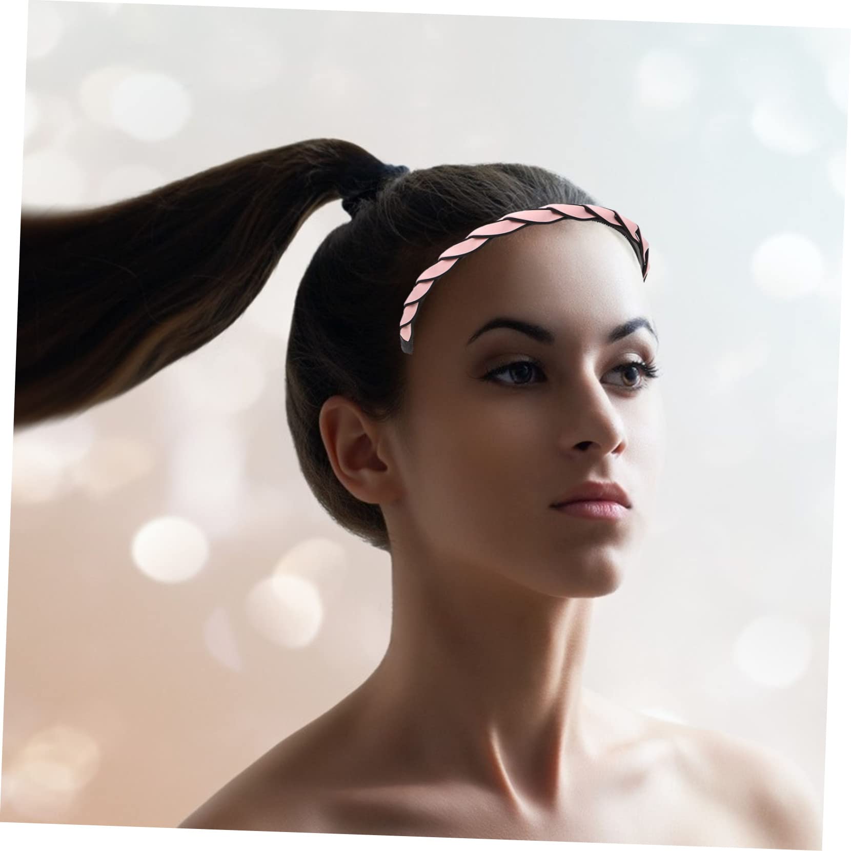 Ipetboom 16pezzi Cerchietti Antiscivolo Per Donne Accessori Eleganti Stile Per Feste e Grigio Rosa