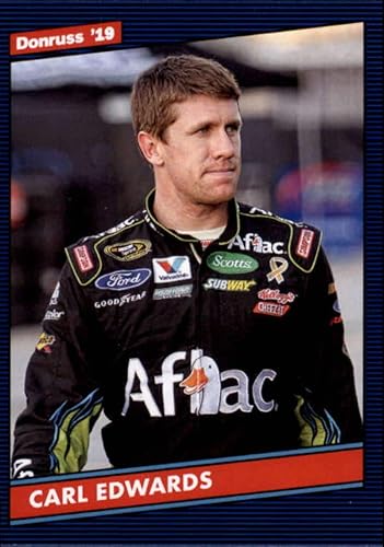 2019 Donruss Racing #103 Carl Edwards AflacRoush Fenway RacingFord Retro 1986 Official NASCAR Trading Card