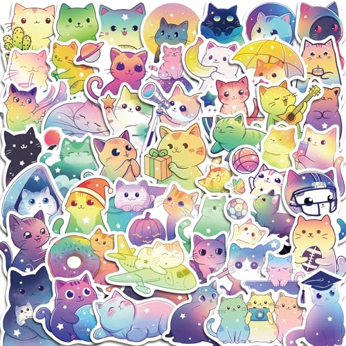 100 Pcs Cute Cat Stickers Teens, Kawaii Stickers for Girls