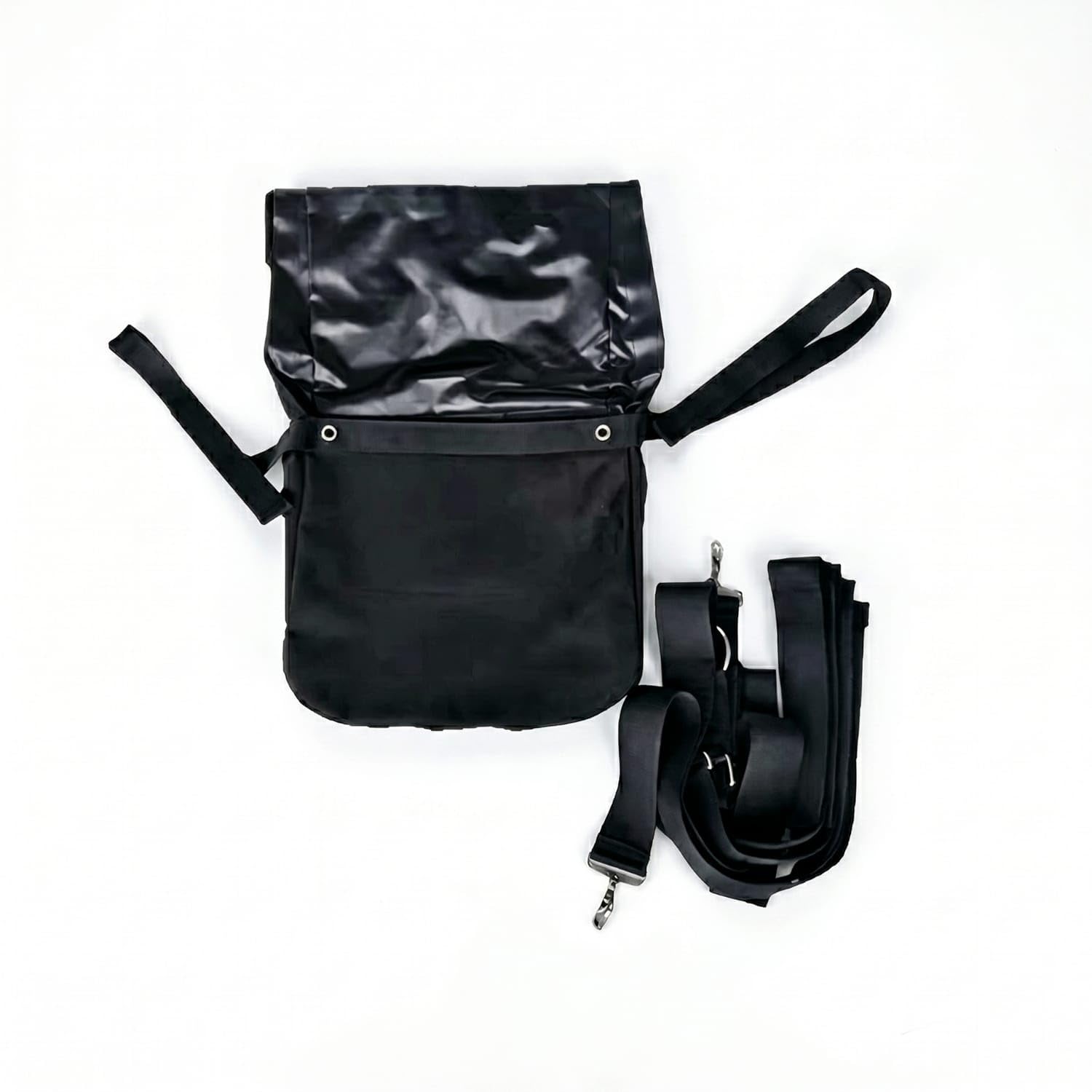 Waterproof Horse Manure Bag Wear-Resistant Horse Droppings Bag Black Saddle Poop Catcher Harness Straps, M-image-10
