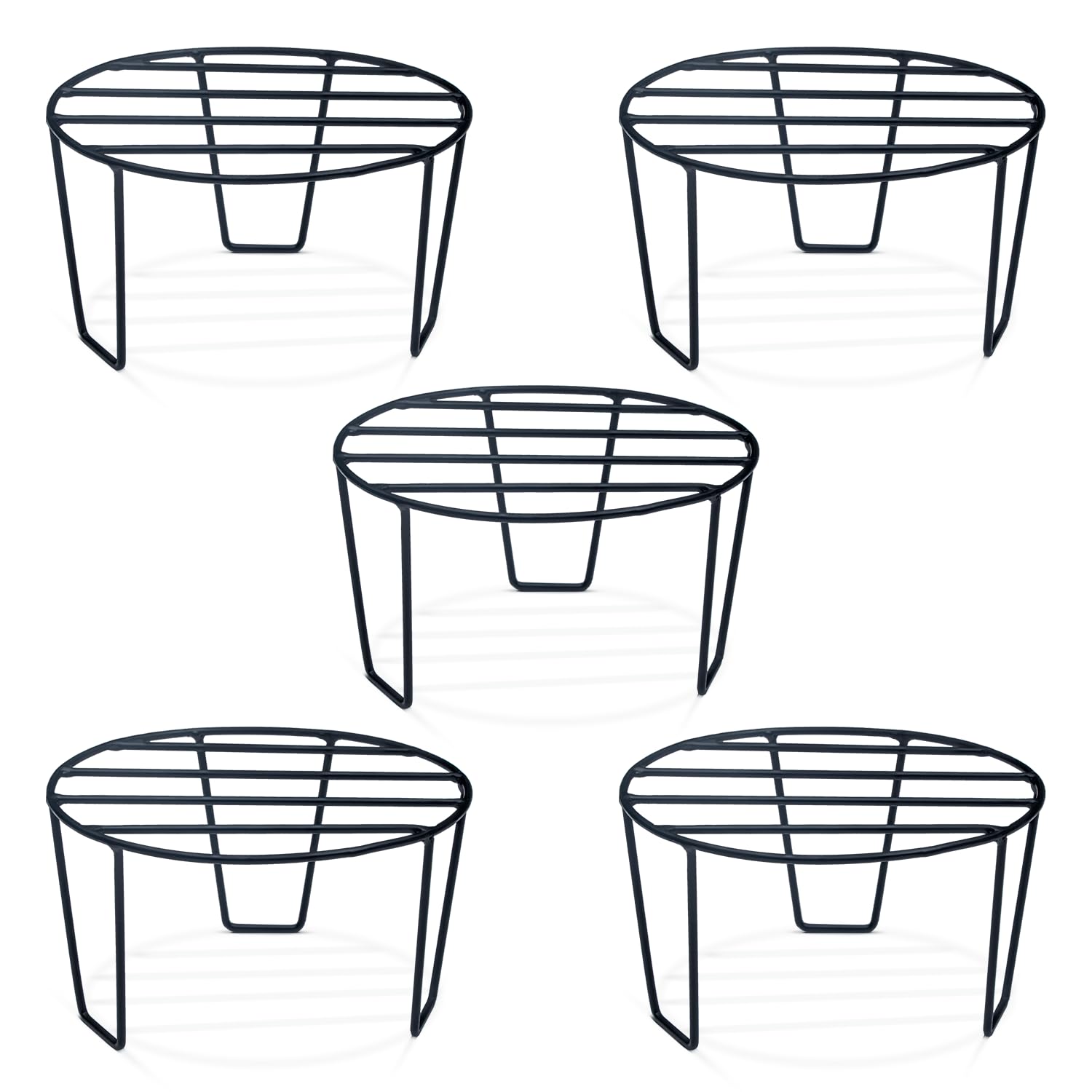 BonKaso Premium Round Anti-Rust Metal Plant Stand Set (Pack of 5) - Stylish Black Stands for Indoor, Outdoor, and Balcony Use (B0CQLYLWLG) Amazon Price History, Amazon Price Tracker