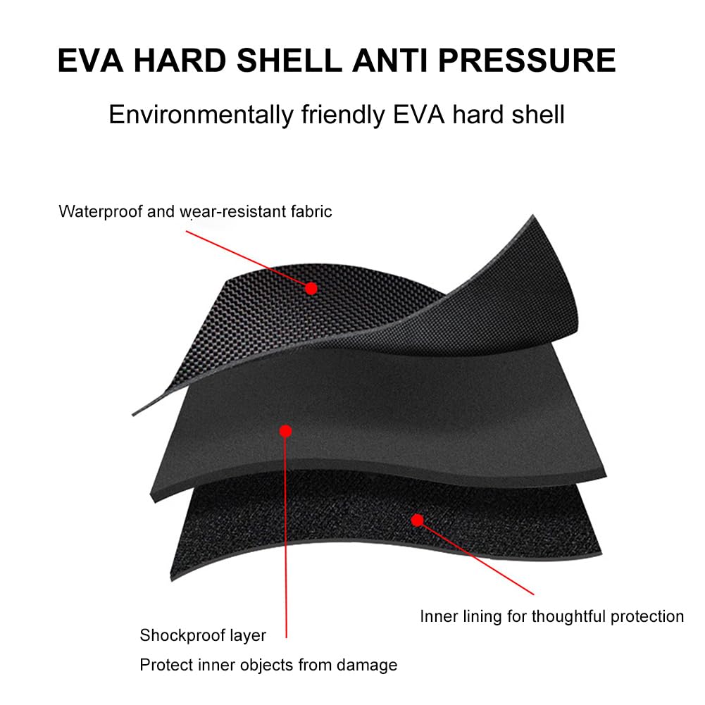 Mate for Quest 3 Tasche,Harte Case for Oculus Quest 3 Zubehör, Eva Reisetasche for Quest 3 Stoßfest Wasserdicht VR Tragetasche mit Verstellbarem Trageriemen und Einer Netztasche (C)