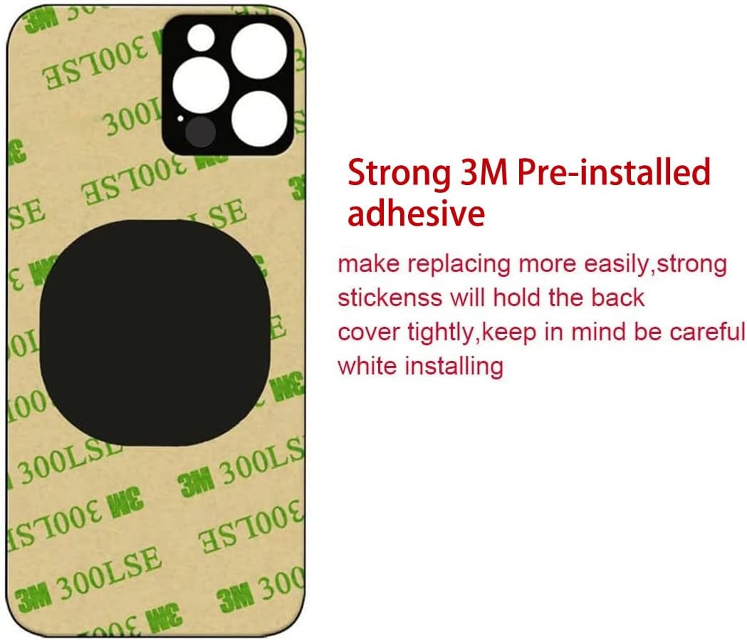 OEM Rear Back Glass Replacement for iPhone 14 Pro 6.1-inches with Reparing Toolkit and Manual (Gold)