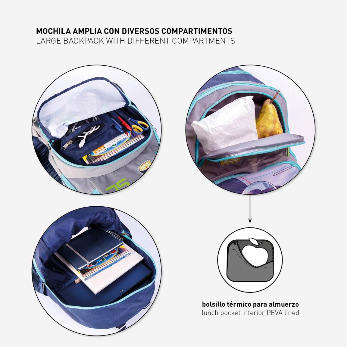 CERDÁ LIFE'S LITTLE MOMENTS Mochila Escolar de Buzz Lightyear, Unisex niños, Multicolor, Normal