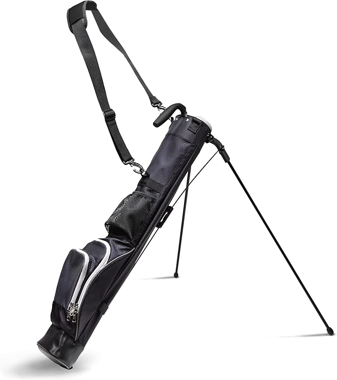 ProActive Sports | Sunday Stand Bag | Lightweight Shoulder Golf Bag | 3 Pockets, Speed Handle, and Padded Strap | Perfect for Driving Range, Par-3, ...