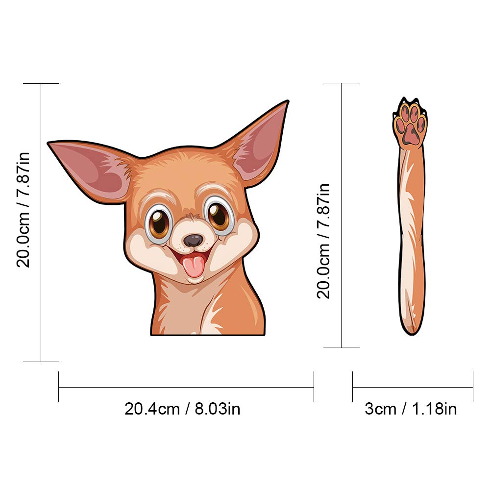 Grappige Bewegende Staart Hond Auto Sticker Ruitenwisser Decals Achter Voorruit Sticker Wit