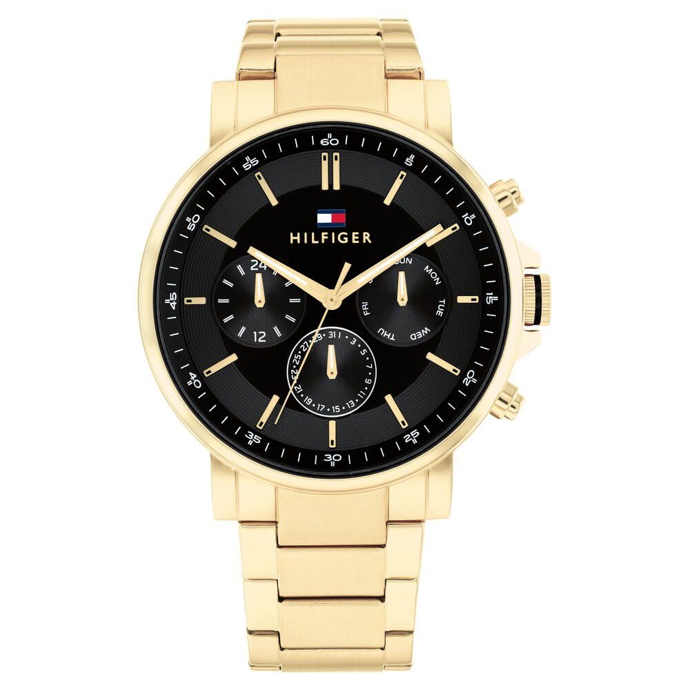 Tommy Hilfiger Quartz Multifunction Black Stainless Steel Strap for Men-TH1710589 (B0CW9MNFR7) Amazon Price History, Amazon Price Tracker