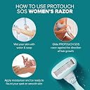 PROTOUCH SOS Razor Cartridge | Painless & One Stroke Hair Removal Razor | 5-Blade Technology | Flexible Head for Flexible Shave | All Skin Types gallery image