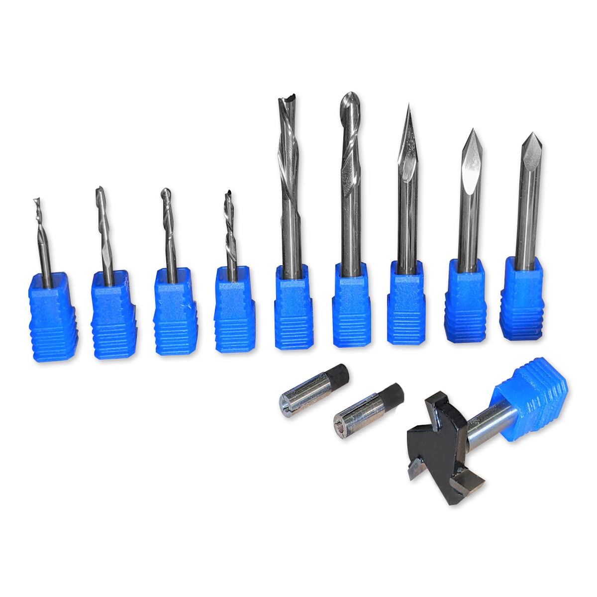 Buy IDC WoodCraft Complete Set of Essential CNC Router Bit Set, 9