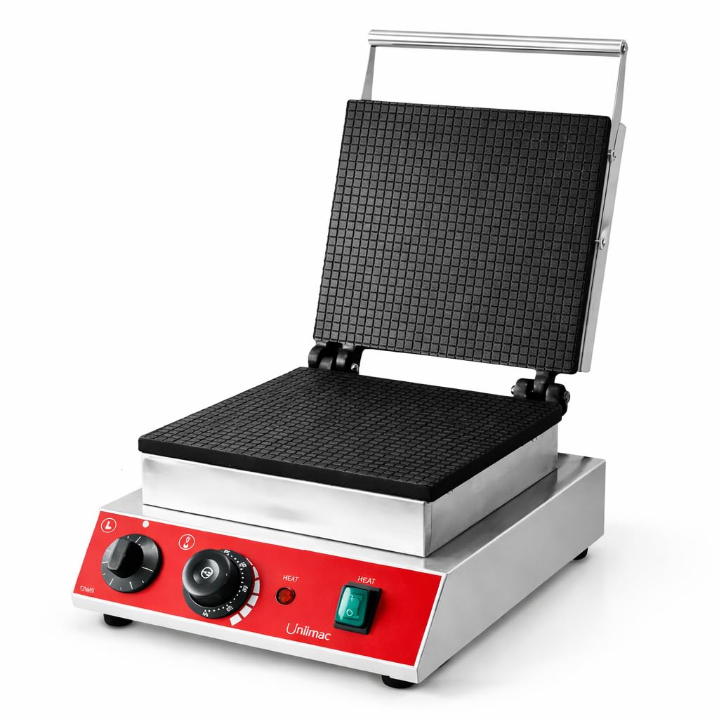 Uniimac Commercial Electric Square Plate Waffle Cone Maker with Cone Mould, Heavy Duty Ice Cream Cone Machine for Hotels, Restaurants, Ice Cream Parlors, Cafes, 1 year warranty-image-47