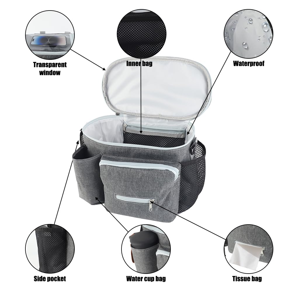 FEMONGY Bolso para carro bebe universal, Bolsa carro bebe de gran capacidad, Viene con correa de hombro desmontable, Proteger contra salpicaduras ligeras de agua — view 4