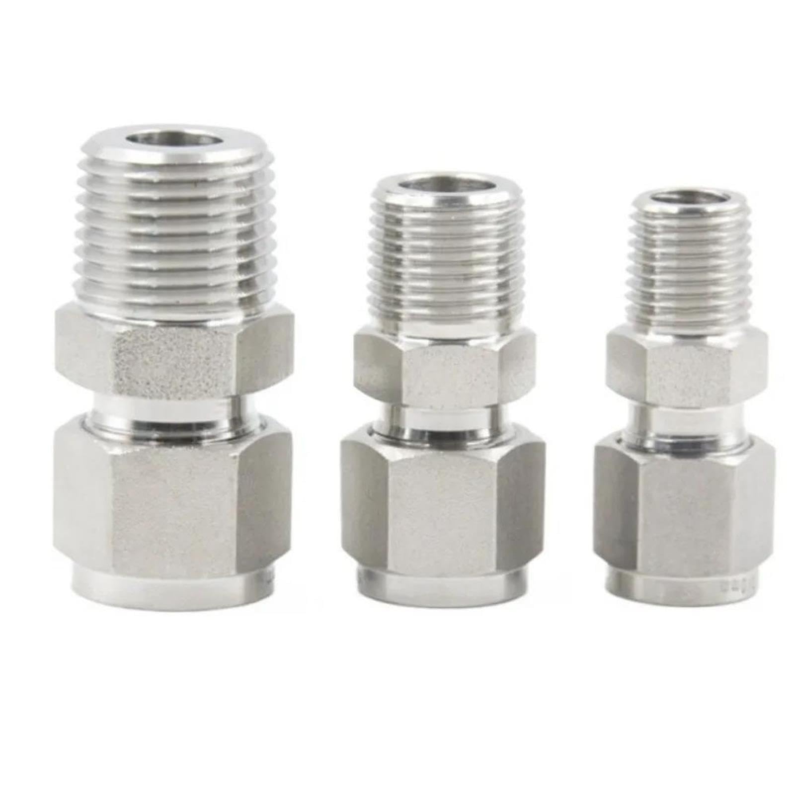 Union Compression Tube, Connecteur Raccord Tuyau Acier Inoxydable 316L