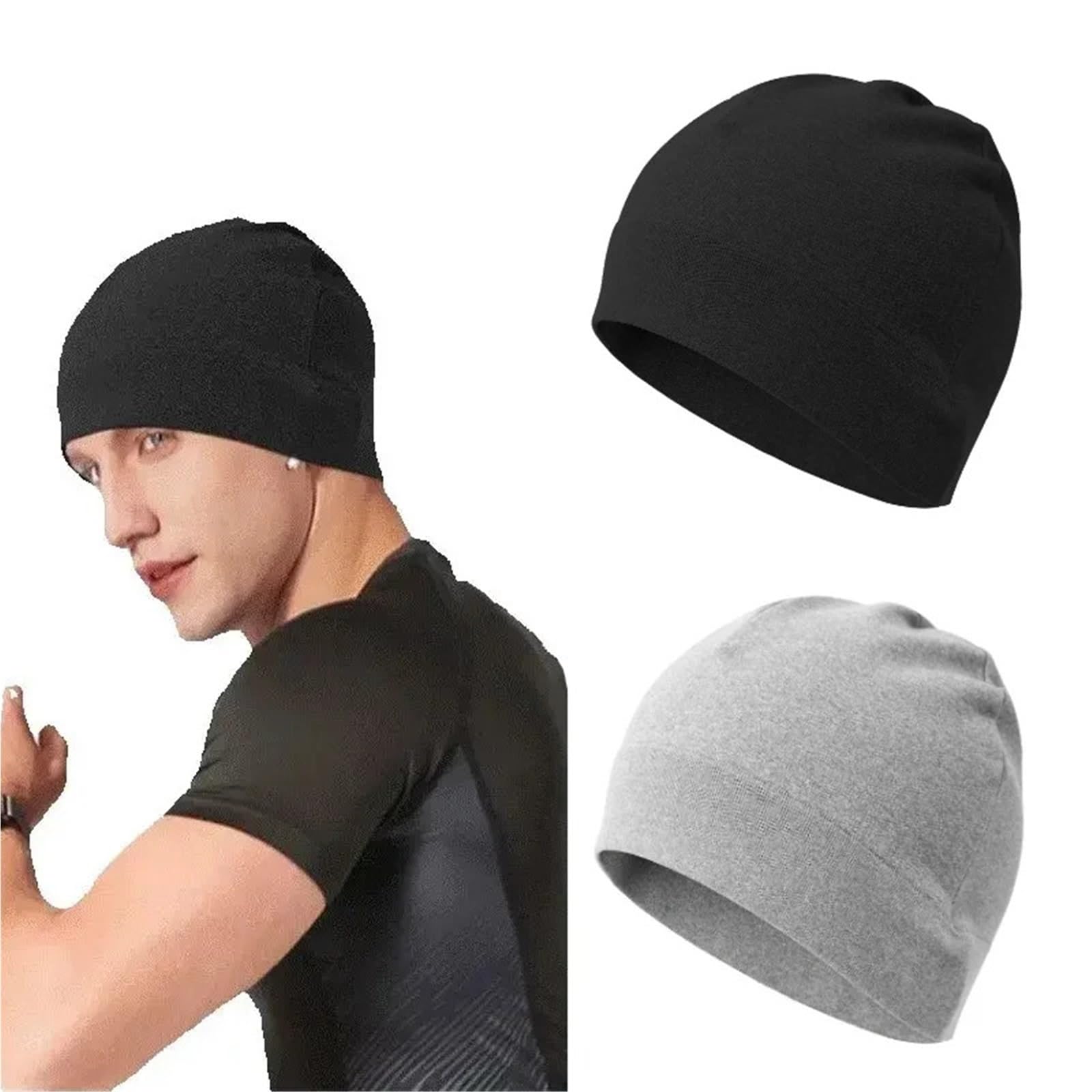 2 stücke Outdoor Sport Caps Schnell trocknend Atmungsaktive Lauf Hut for Radfahren Skifahren Warm Halten Winddicht Männer Frauen Universal kappe FüR Radfahren