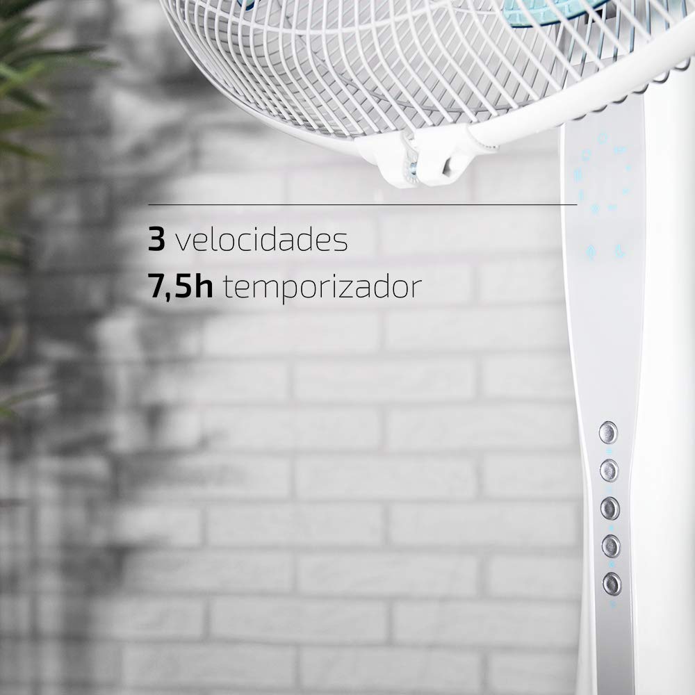 Cecotec EnergySilence 530 Power Connected Standventilator 50 W 40 cm 3 Geschwindigkeiten Kupfermotor Oszillierend Fernbedienung Timer Weiß