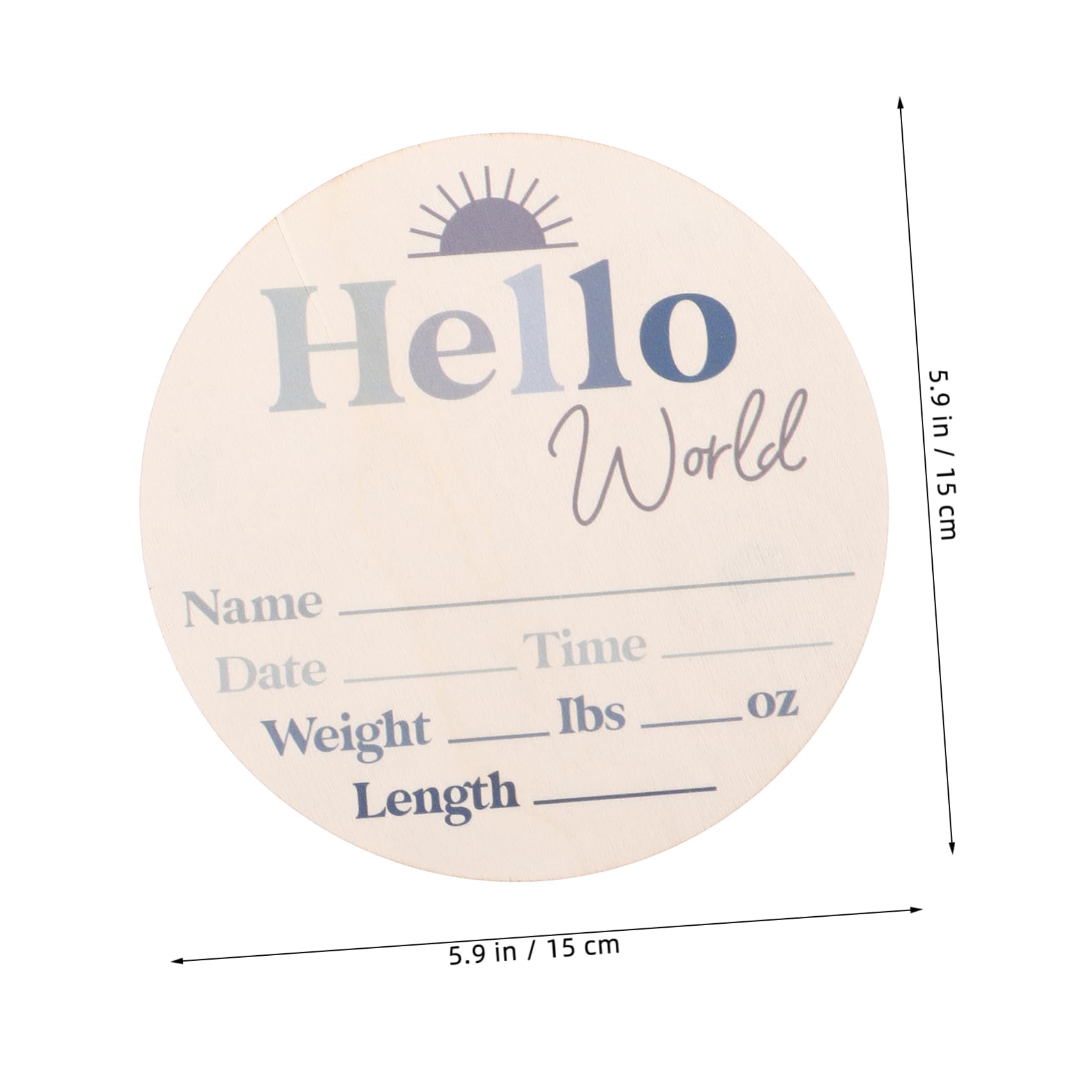 Abaodam Elegant Newborn Flower Sign Baby Growth Record Board in Wood for Baby Milestones Photography